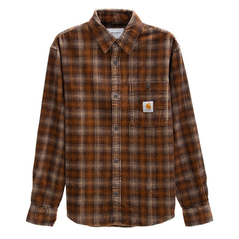 Carhartt WIP L/S Flint Shirt Wiley Check/Hamilton Brown Rinsed I029442_16U_02 Degli Uberti